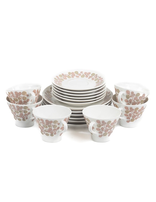 ARABIA Marjatta kahvikupit lautasilla, 6:lle - Designsuosikit - 10105287843 - 0