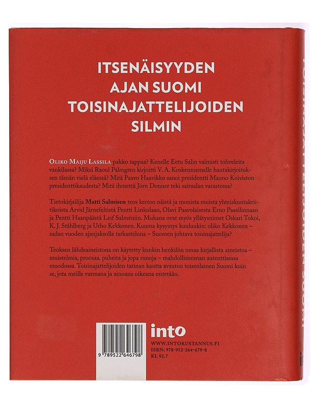 Toisinajattelijoiden Suomi : tarinoita yhden totuuden maasta - Matti Salminen - Elämäkerrat ja muistelmat - 10105287996 - 1