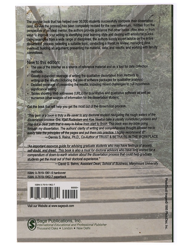 Surviving your dissertation : a comprehensive guide to content and process - Kjell Erik Rudestam - Tietokirjat ja oppaat - 10105288008 - 1
