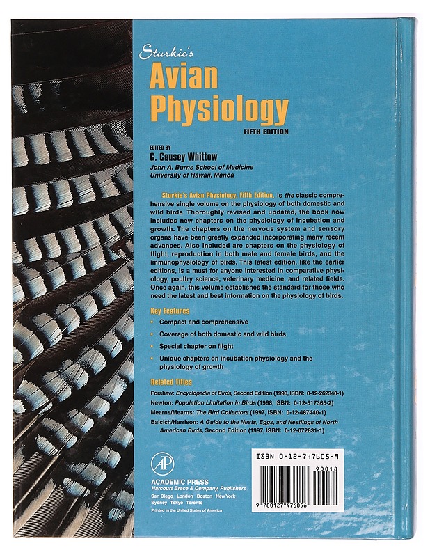 Sturkie's avian physiology - Whittow, G. Causey - Tietokirjat ja oppaat - 10105288603 - 1