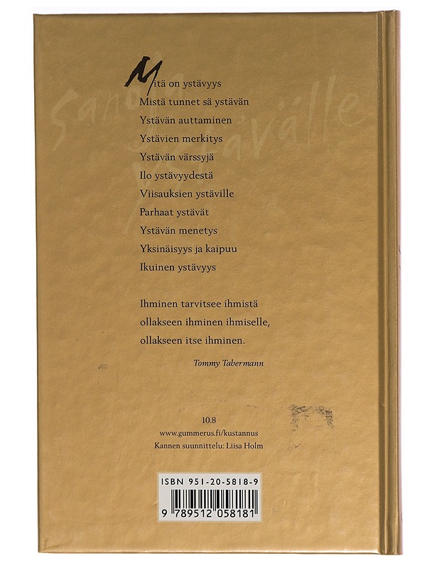 SANOJA YSTÄVÄLLE - ARTO MANNINEN - Runot ja näytelmät - 10105288865 - 1