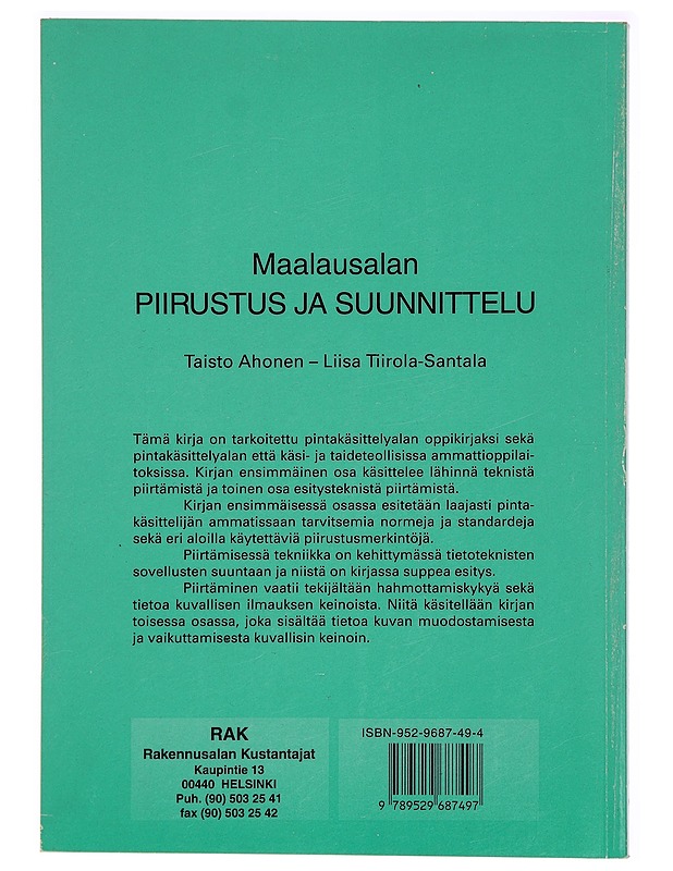 Tekninen- ja käsivarapiirustus : maalausalan piirustus ja suunnittelu - Taisto Ahonen - Tietokirjat ja oppaat - 10105289047 - 1