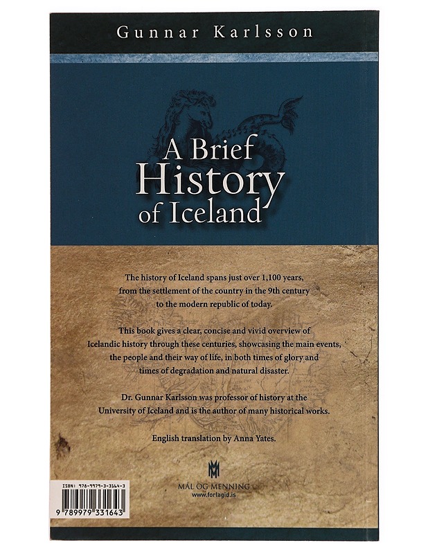A brief history of Iceland - Gunnar Karlsson - Historiakirjat - 10105289146 - 1