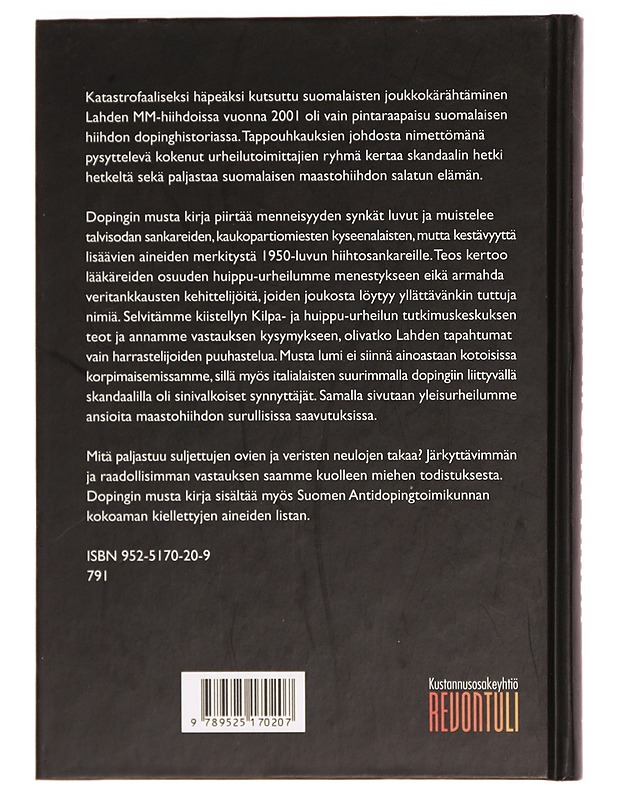 Dopingin musta kirja : Suomen maastohiihdon katastrofaalinen häpeä - Tietokirjat ja oppaat - 10105289318 - 1