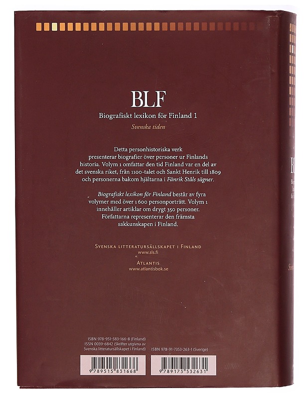 Biografiskt lexikon för Finland. 1, Svenska tiden - Henrik Knif - Tietokirjat - 10105289796 - 1