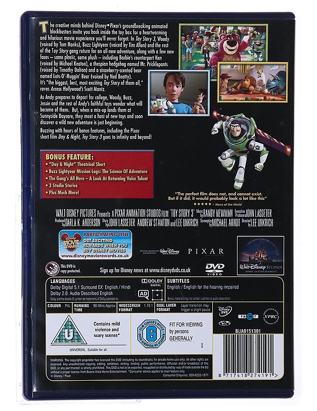 Toy story 3 - DVD - DVD-elokuvat - 10105289851 - 1
