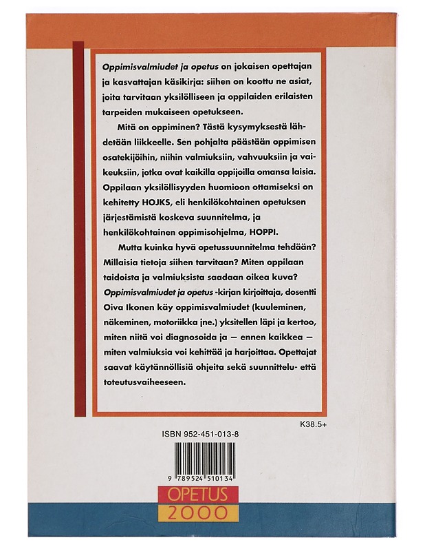 Oppimisvalmiudet ja opetus - Oiva Ikonen - Tietokirjat - 10105289986 - 1