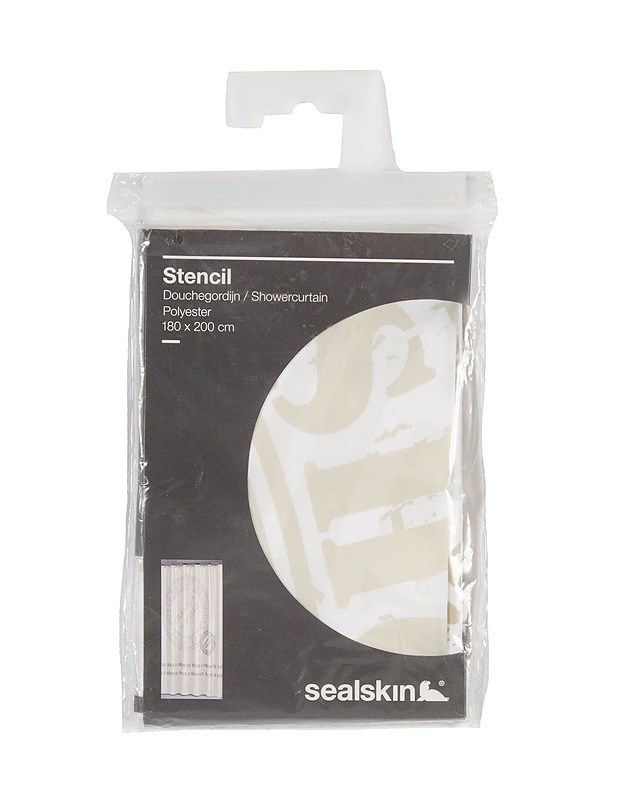 SEALSKIN Stencil suihkuverho, 180x200 cm - Verhot ja kapat - 10105289998 - 0