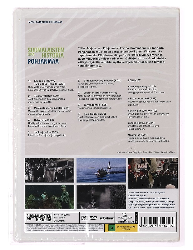 Suomalaisten oma historia : Pohjanmaa : miss' laaja aukee Pohjanmaa - DVD - DVD-elokuvat - 10105290136 - 1
