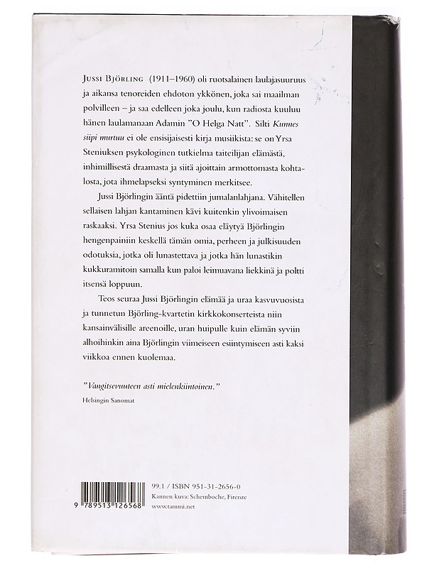 Kunnes siipi murtuu : Jussi Björlingin taru - Yrsa Stenius - Elämäkerrat ja muistelmat - 10105290268 - 1