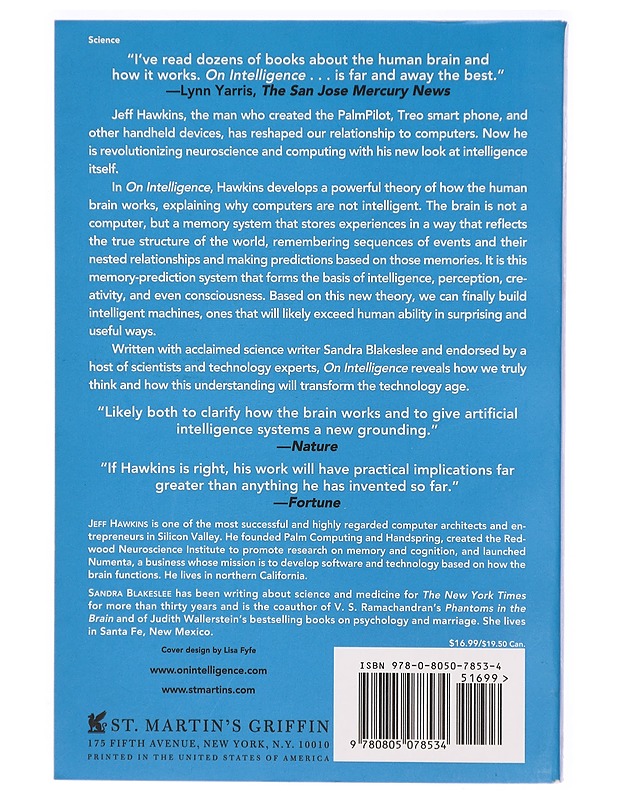 On intelligence - Hawkins, Jeff - Tietokirjat ja oppaat - 10105290328 - 1