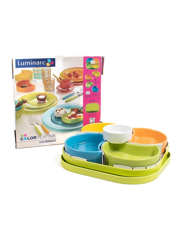 LUMINARC Color Playtime tarjoilusetti, 7 osaa - Tarjoiluastiat - 10105290380 - 0