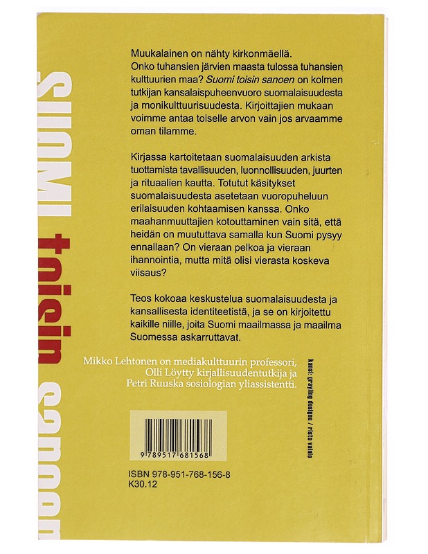 Suomi toisin sanoen - Lehtonen, Mikko - Historiakirjat - 10105290468 - 1