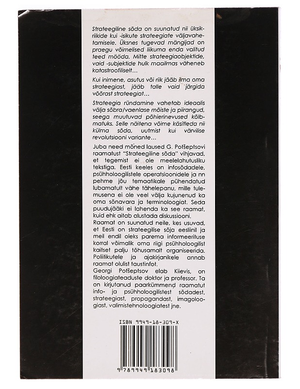 Strateegilised sõjad: kuidas mõtete võidujooks võidab võidurelvastumise - Georgi Potšeptsov - Tietokirjat - 10105290897 - 1