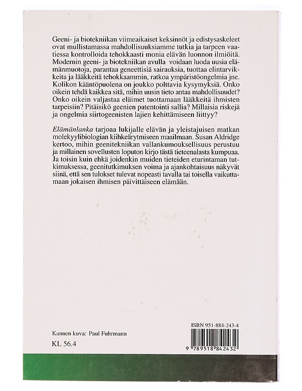 Elämänlanka : Genetiikan tarina - Susan Aldridge - Tietokirjat ja oppaat - 10105291117 - 1