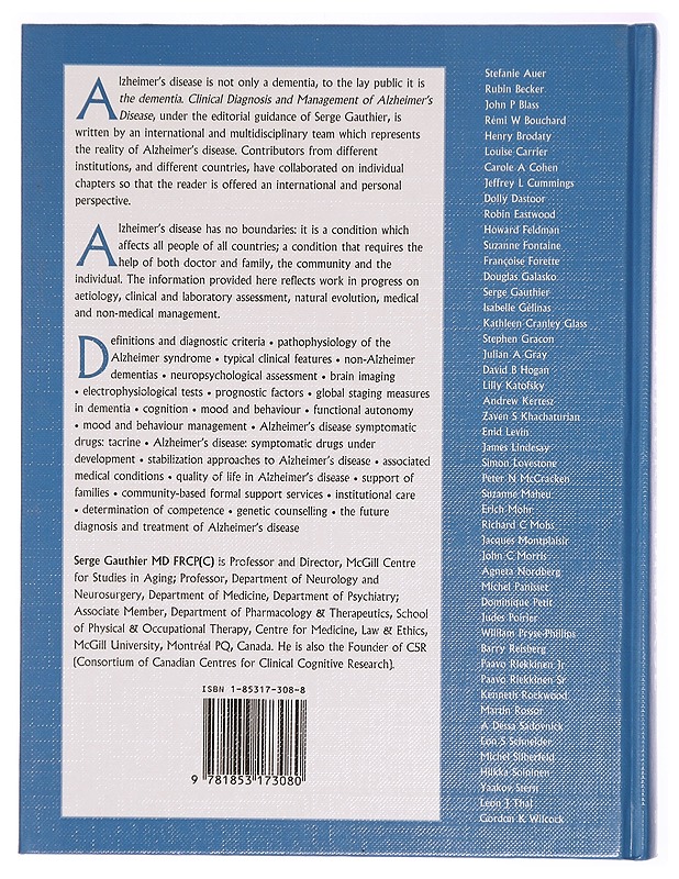 Clinical diagnosis and management of Alzheimer's disease - Serge Gauthier - Tietokirjat - 10105291515 - 1