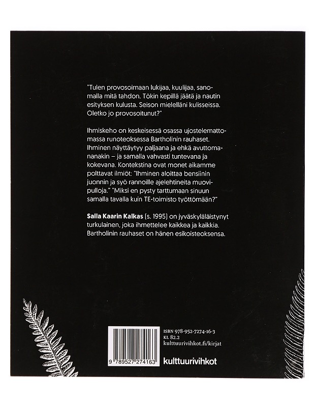 Bartholinin rauhaset - Salla Kaarin Kalkas - Runot ja näytelmät - 10105291892 - 1