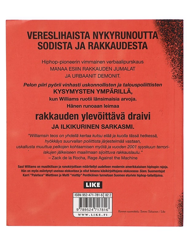 , sanoi haulikko päälle - Saul Williams - Runot ja näytelmät - 10105292177 - 1