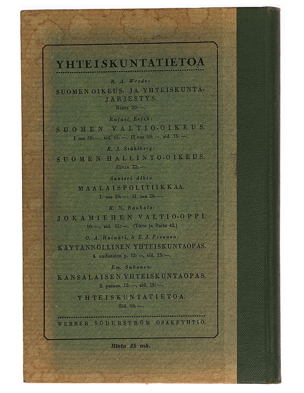 Isänmaan kirja 3 / Yhteiskunta - Kalle Nikodemus Rauhala - Historiakirjat - 10105292940 - 1