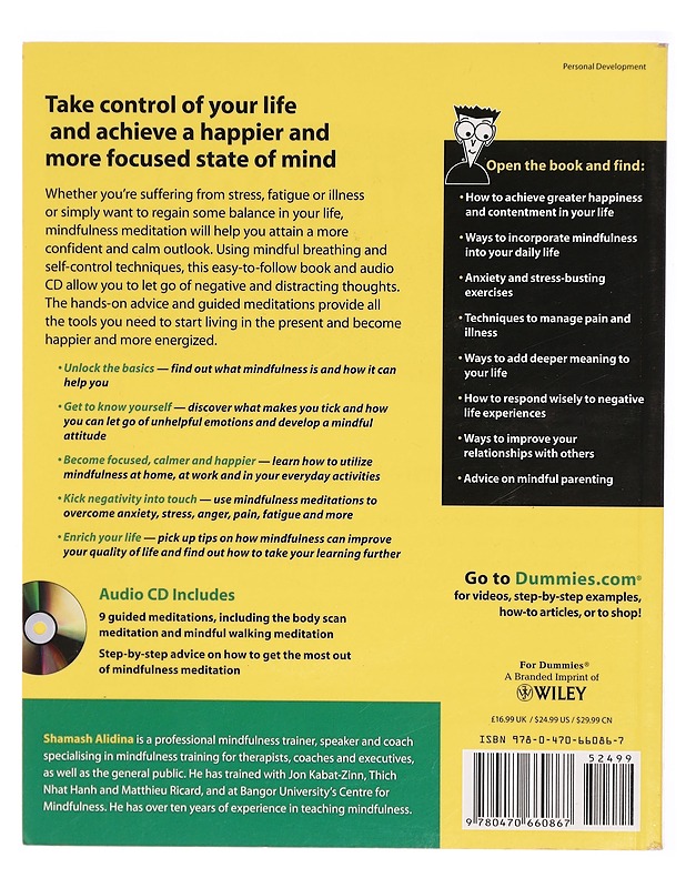 Mindfulness for dummies - Alidina, Shamash - Tietokirjat ja oppaat - 10105293209 - 1