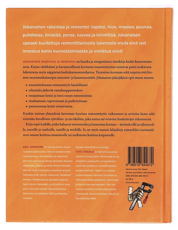 Jokanainen rakentaa ja remontoi - Anu Ahoniemi - Puutarha- ja remontointikirjat - 10105293230 - 1