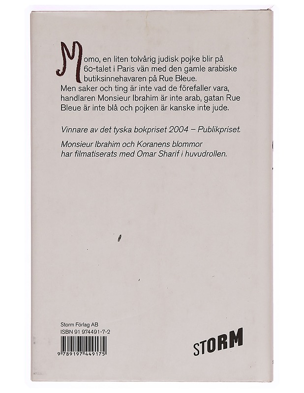 Monsieur Ibrahim och Koranens blommor - Schmitt, Eric-Emmanuel - Romaanit ja novellit - 10105294599 - 1