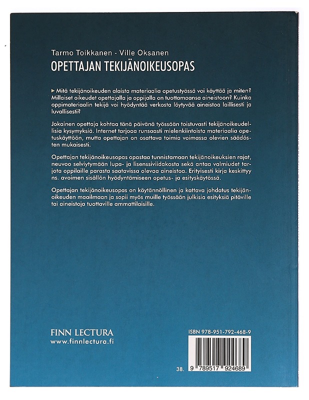 Opettajan tekijänoikeusopas - Tarmo Toikkanen - Tietokirjat ja oppaat - 10105294871 - 1