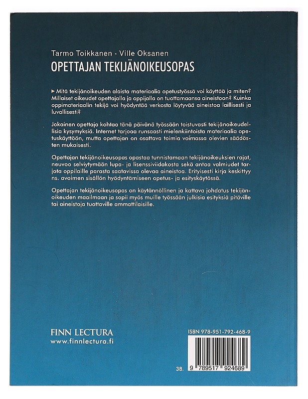 Opettajan tekijänoikeusopas - Tarmo Toikkanen - Tietokirjat ja oppaat - 10105294888 - 1