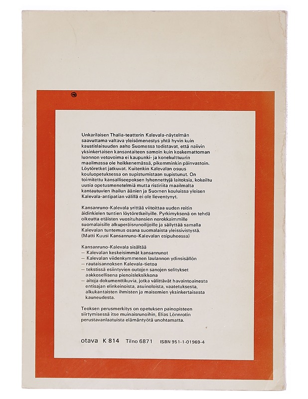 Kansanruno-Kalevala - Matti Kuusi - Kaunokirjallisuus - 10105295220 - 1