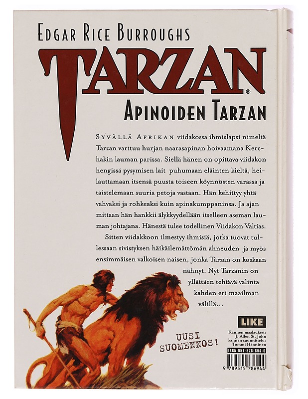 Apinoiden Tarzan - Burroughs, Edgar Rice - Lastenkirjat - 10105295525 - 1