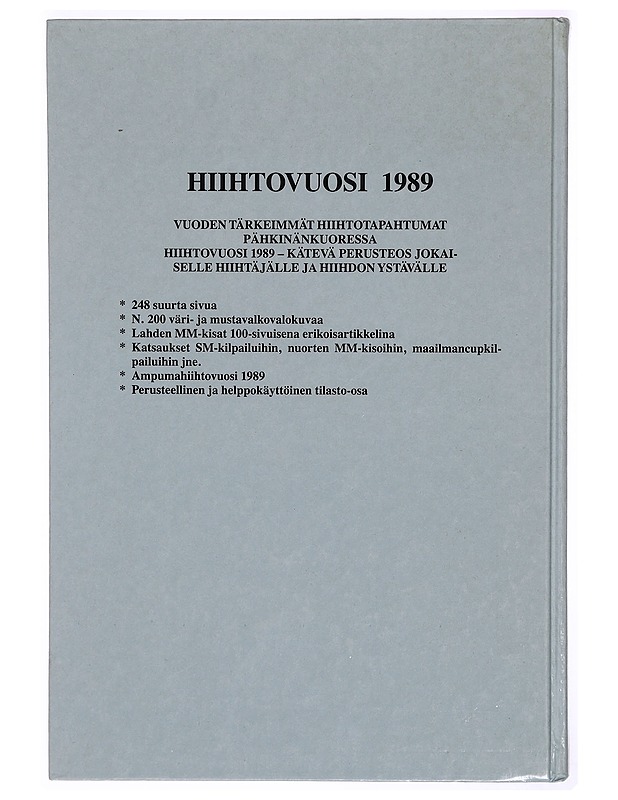 Hiihtovuosi 1989 - Liimatainen, Rauno - Tietokirjat ja oppaat - 10105296079 - 1