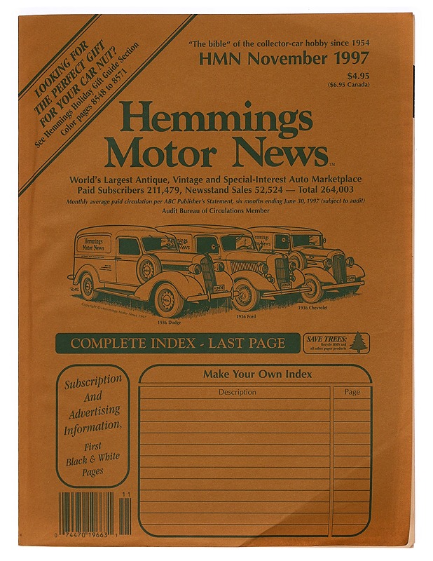 Hemmings Motor News 11/1997 - Lehdet - 10105296081 - 0