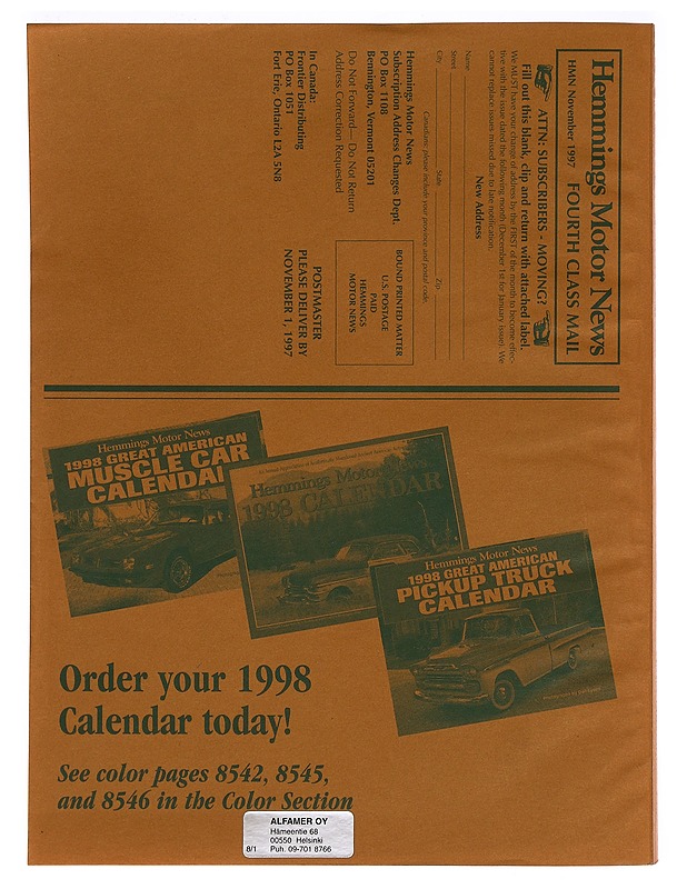 Hemmings Motor News 11/1997 - Lehdet - 10105296081 - 1