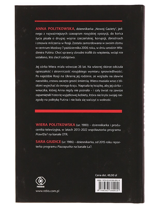 Matka Anna Politkowska - Wiera Politkowska, Sara Giudice - Elämäkerrat ja muistelmat - 10105296327 - 1