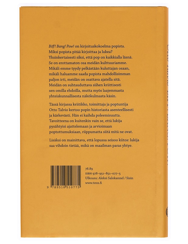 Biff! Bang! Pow! : seikkailuja populaarikulttuurissa - Otto Talvio - Musiikki- ja elokuvakirjat - 10105296341 - 1