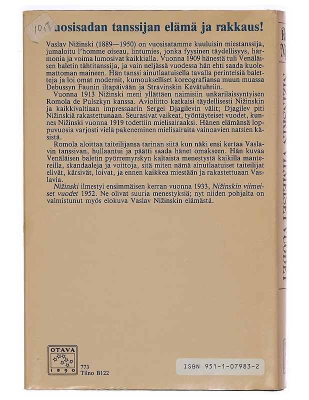 NIZINSKI SEKÄ NIZINSKIN VIIMEISET VUODET - NIJINSKY, ROMOLA - Elämäkerrat ja muistelmat - 10105296346 - 1
