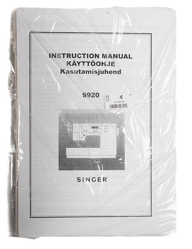 SINGER 9920 ompelukone käyttöohje - Tietokirjat ja oppaat - 10105296392 - 0