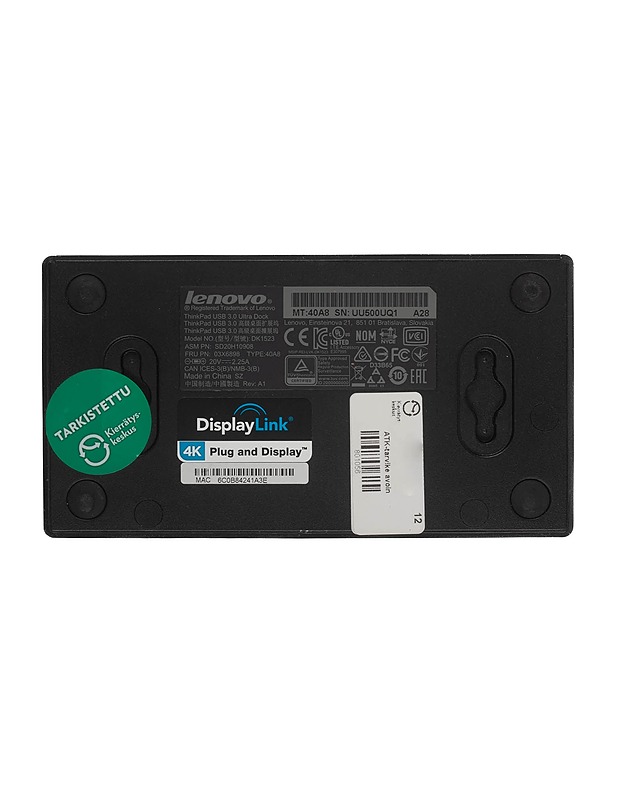 LENOVO THINKPAD USB 3.0 telakointiasema - Muu elektroniikka - 10105296683 - 2