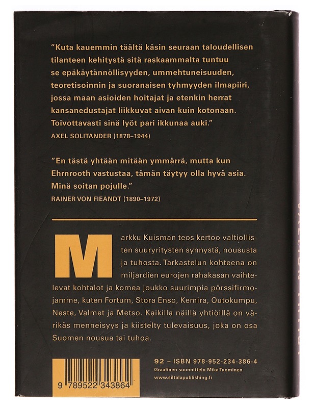 Valtion yhtiöt : nousu ja tuho - Markku Kuisma - Tietokirjat ja oppaat - 10105296991 - 1