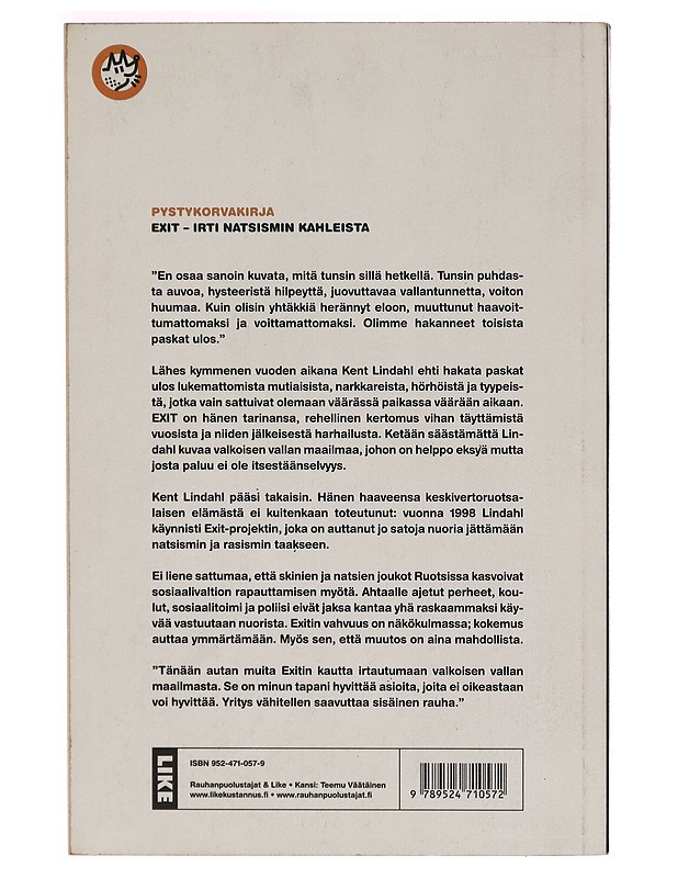 Exit : irti natsismin kahleista - Lindahl, Kent - Elämäkerrat ja muistelmat - 10105297153 - 1