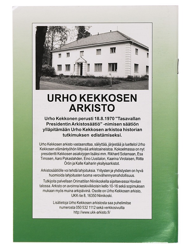 UKK-seura vuosikirja 2016 #28 - Lehdet - 10105297227 - 1