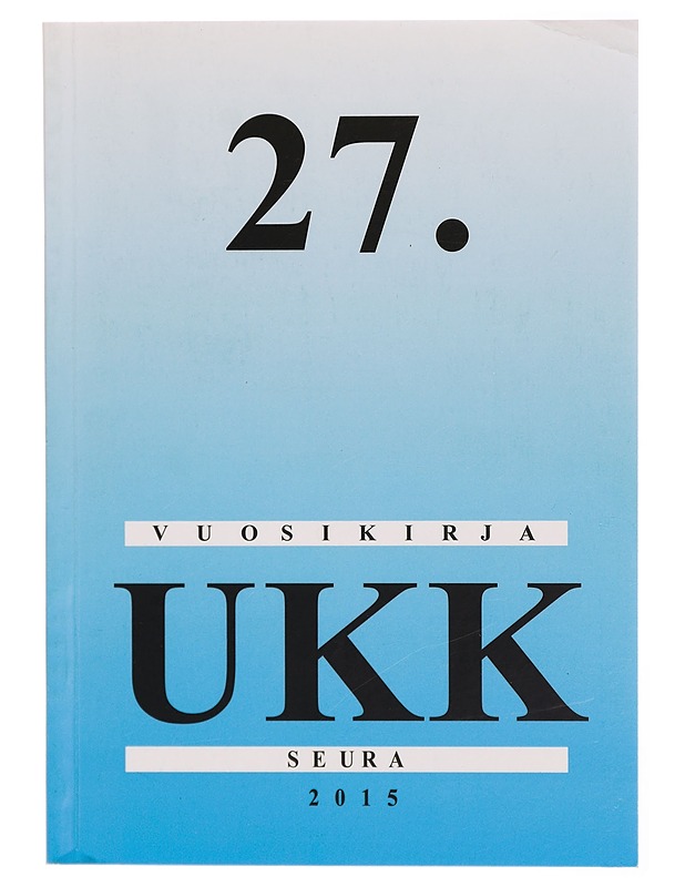 UKK-seura vuosikirja 2015 #27 - Lehdet - 10105297232 - 0