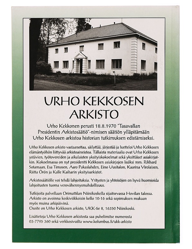 UKK-seura vuosikirja 2010 #22 - Lehdet - 10105297262 - 1