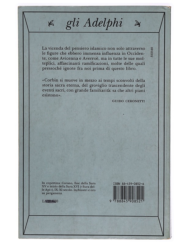 Storia della filosofia islamica - Henry Corbin - Tietokirjat ja oppaat - 10105297287 - 1