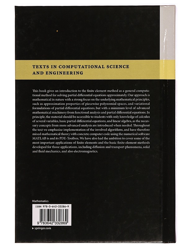 The finite element method : theory, implementation, and applications - Larson, Mats G. - Tietokirjat ja oppaat - 10105297641 - 1