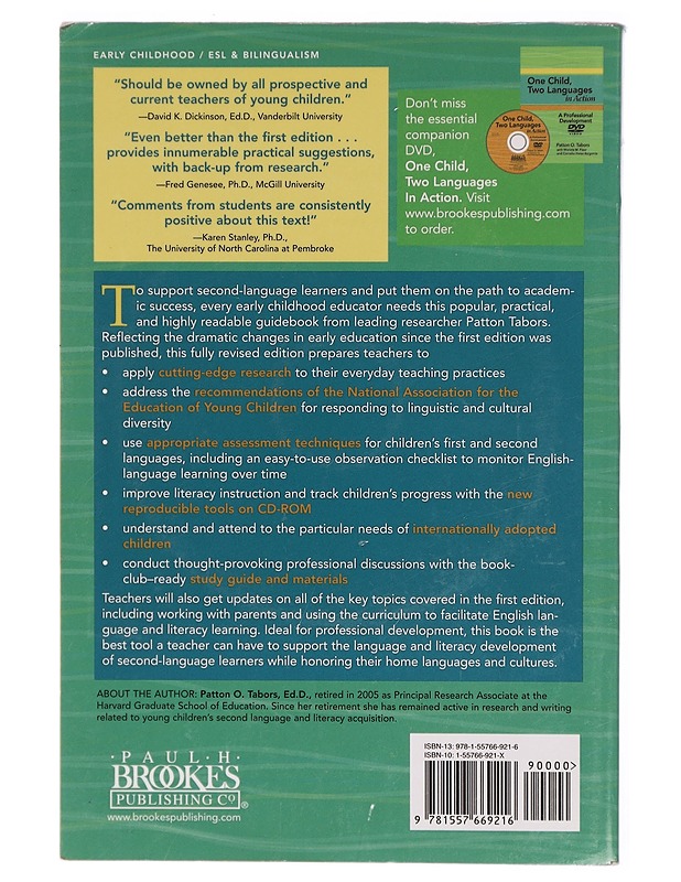 One Child, Two Languages - Patton O. Tabors - Tietokirjat ja oppaat - 10105297889 - 1