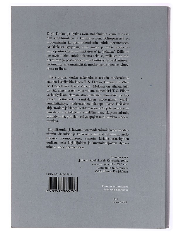 Katkos ja Kytkös : metakielellisyys Lauri Viidan Kukunorissa - Sakari Katajamäki - Romaanit ja novellit - 10105297946 - 1
