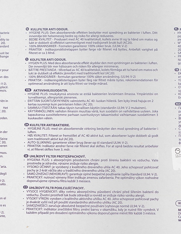 WPRO Aktiivihiilisuodatin  - Muut urheiluvälineet ja vapaa-aika - 10105298653 - 1