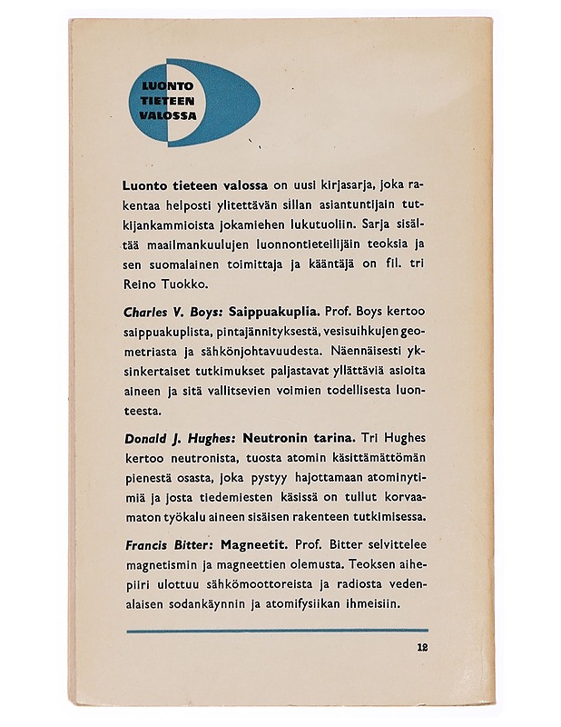 Magneetit : fyysikon kouluttaminen - Francis Bitter - Tietokirjat - 10105298688 - 1