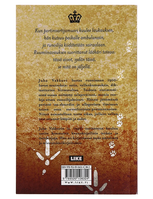 Keisari, tuhka, tulevaisuus - Juha Vakkuri - Runot ja näytelmät - 10105299222 - 1